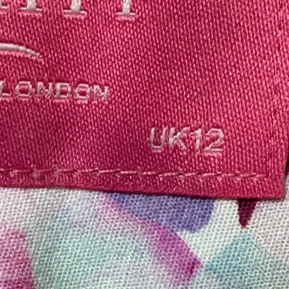 Charles Tyrwhitt Button Down Top Womens Size 8 Pink White Floral Long Sleeves - Picture 10 of 15